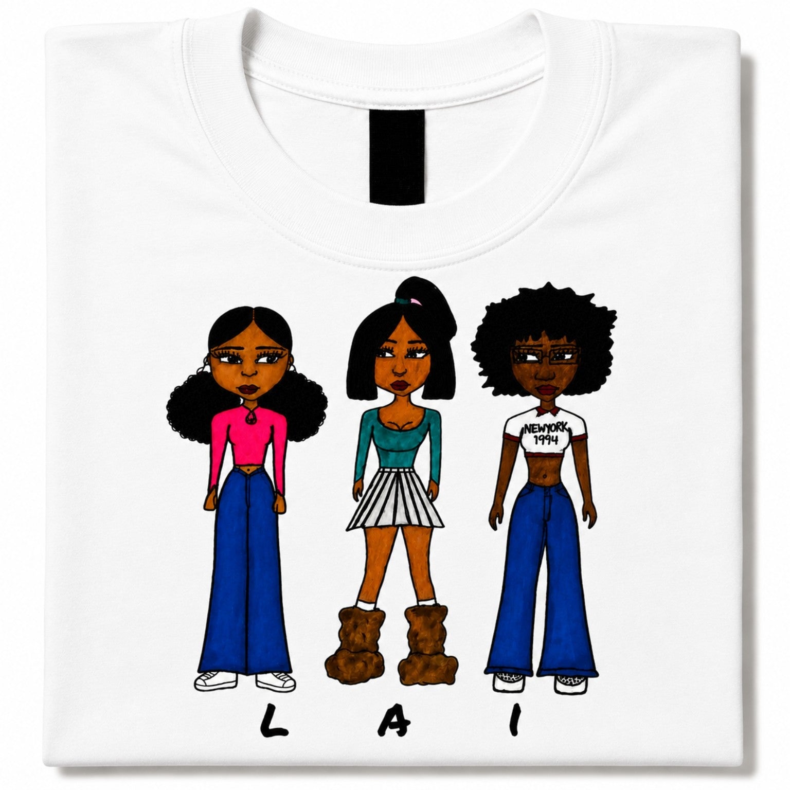 Laicreations L A I illustrated T-shirt design